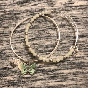 Alex and Ani Butterfly bracelet set
